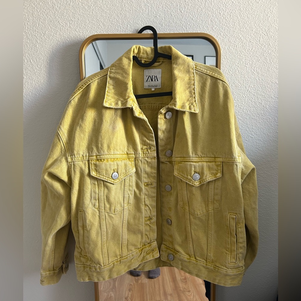 Zara Jean Jacket Yellow Size M